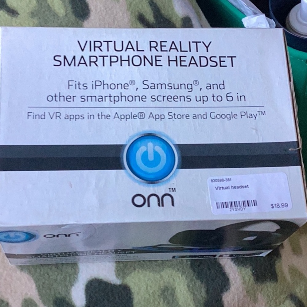 Onn Black Virtual Reality Smartphone Headset